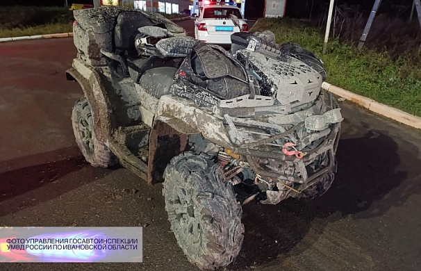 В Шуйском районе снегоболотоход съехал в кювет